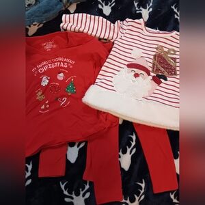2t 4t christmas bundle top leggins